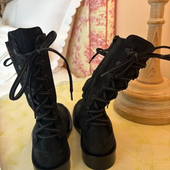 AF VANDEVORST SUEDE COMBAT BOOT - Picture 5 of 7